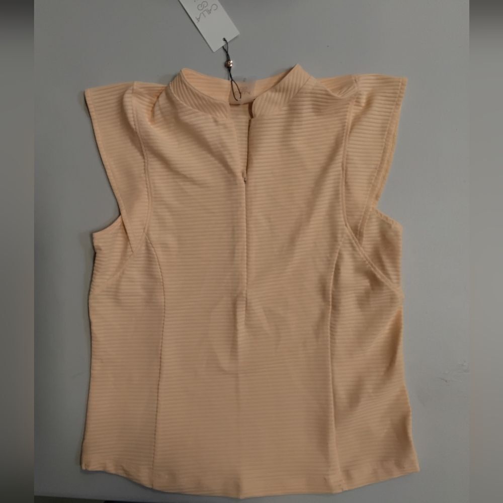 CALIA Light Peach Renew Cap Sleeve Polo